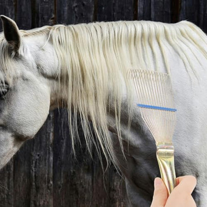 Horse Sheep Grooming Rake Ergonomic Pet Brush for Gentle Body Care Compact and Lightweight Design for Cattle Goat and Livestock for Wet and Dry Use