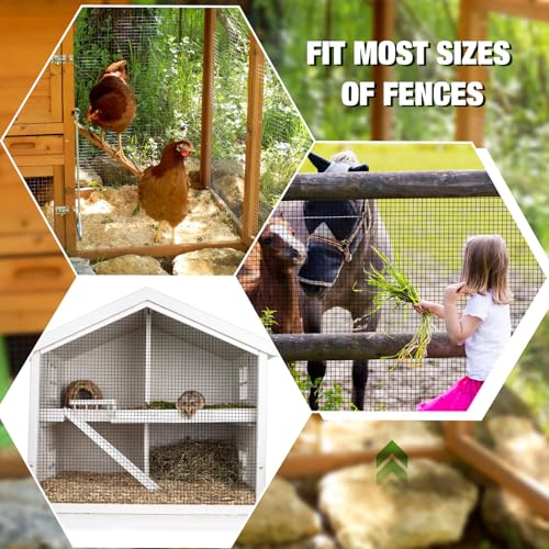 Tatuo Hardware Cloth 1/2 Inch 48in x 150ft Hot Dip Galvanized After Welded Cage Mesh Rolls 21 Gauge Metal Chicken Wire Roll Wire Fencing Poultry Netting for Raised Garden Rodent Animals - color: Black, size: 48in X 150ft