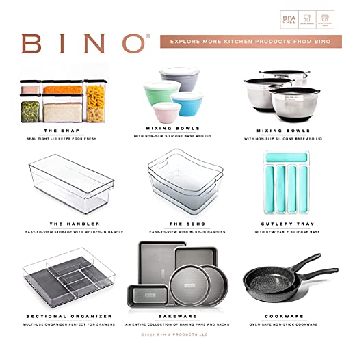 BINO Plastic Egg Container for Refrigerator - Clear, 21 Count, Sturdy, Durable - size: 21 Egg