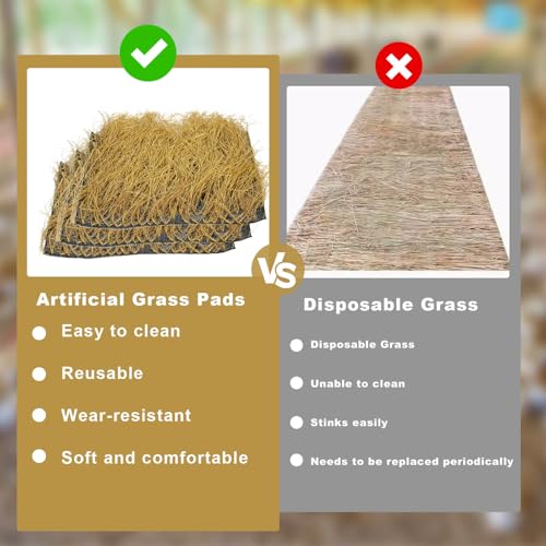 36 Pack Nesting Pads 12" × 12", Chicken Nesting Pads for Coop, Washable Artificial Straw Nesting Box for Laying Eggs for Hen Small Pets(Yellow)