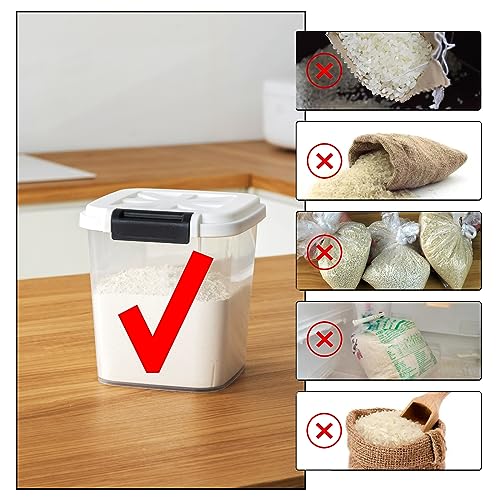 Rice Container - Flour Rice Dispenser 20lbs/10kg/10.6qt Food Grain Cereal Bins Pet Food Storage Laundry Pods Container for Household Pantry Organization (20lbs) - color: 10KG