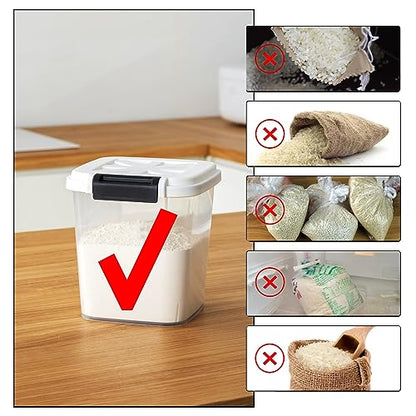 Rice Container - Flour Rice Dispenser 20lbs/10kg/10.6qt Food Grain Cereal Bins Pet Food Storage Laundry Pods Container for Household Pantry Organization (20lbs) - color: 10KG