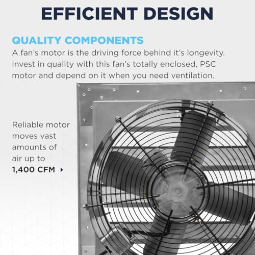 Maxx Air Exhaust Fan - Efficient and Durable Ventilation And Cooling Solution, Extraction Fan, No Cheap Materials (14" Exhaust Fan) - size: 14" Exhaust Fan