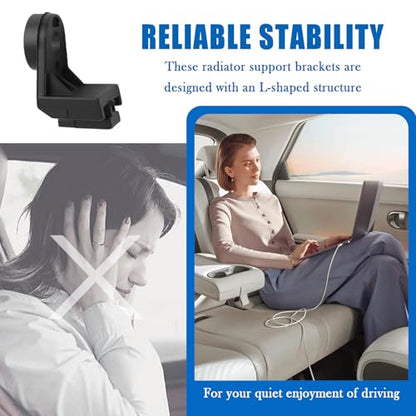 8PCS Radiator Fan Mounting Feet,L-Shaped Install Legs Electric Fan Mounting Kit for Car Cooling Fans,Universal Radiator Mount Automotive Accessories for Slim Cooling Fans