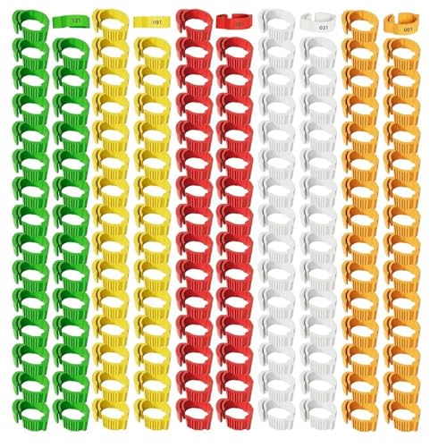 150pcs Adjustable Chick Leg Bands Ducks Bracelet Multicolor Numbered Poultry Foot Rings for Chicks Geese Pigeon Outdoor for Easy Flock Management