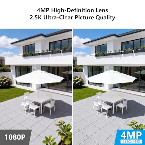 4G LTE Cellular Security Camera No WiFi Needed, Solar Powered Outdoor Security Camera with 2.5K Color Night Vision, PIR Motion Detection, Two-Way Audio, 350° PTZ, for Farm Barn Jobsite Cabin Remote