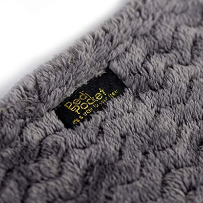 PediPocket Patented Foot Pocket Blanket – 50” x 70” with 20” Deep Foot Pocket, Plush Velvety Fleece Blanket, Everyday Luxurious Comfort, Machine Washable,Gift Idea – Sultry Smoke (Non-Electric) - color: Sultry Smoke