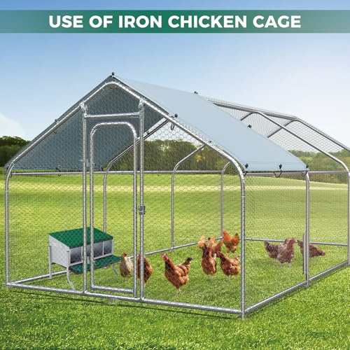 4 Compartments Chicken Nesting Box – Roll Away Metal Egg Laying Boxes with Lid Cover, Easy Egg Collection & Ventilated Design for Hens, Ducks – Durable Hen Roosting Box for Coop
