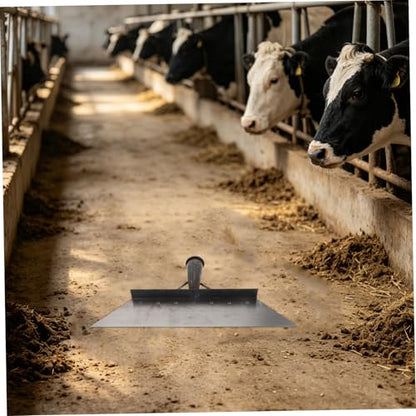 Angoily Heavy Duty Manganese Steel Manure Scraper for Livestock Areas, Metal Small Shovel with Concrete Scraping and Bending Resistance, Outdoor Cleaning Tool, 38cm
