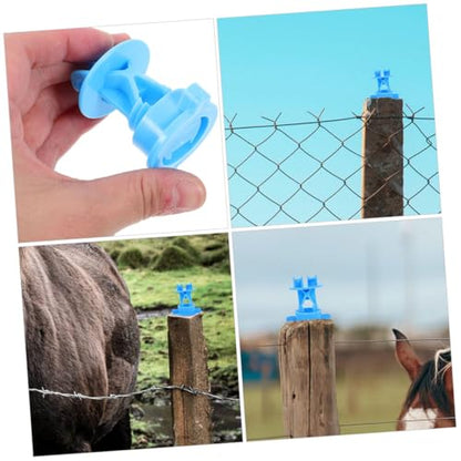 ORFOFE 10Pcs Electric Fence Insulators for Farm Use Durable Line Insulators for Cattle and Livestock Fencing Easy to Install High Strength Rainproof Design