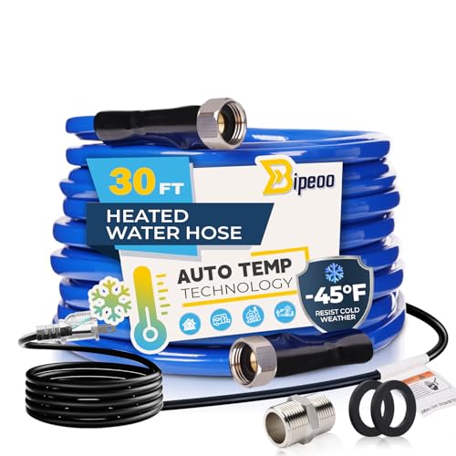 30FT Heated Water Hose for Rv,Heated Water Hose Antifreeze to -45°F,Great Rv Accessories for Campers,Livestock,Agriculture,Lead and BPA Free - size: 30FT