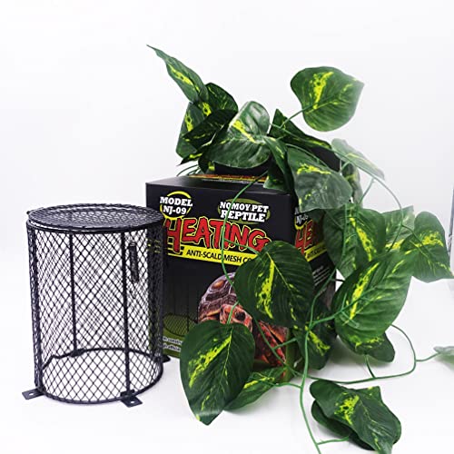 Reptile Lamp Cover Heat Mesh Cage Reptile Heating Lampshade Anti-Scald Lamp Mesh Cover for Pet Amphibian Snake Lizard Turtle