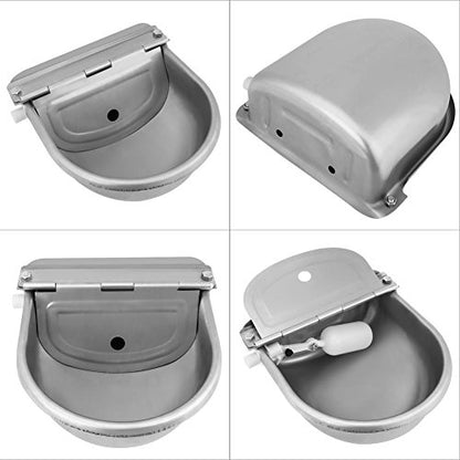 Stainless Steel Automatic Waterer Water Bowl with Valve for Livestock,Horse,Dog,Goat,Pig,Chicken,Animals Drinking Water Trough