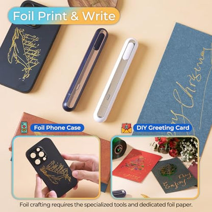 Identity Theft Protection Pen for Permanent Erasing Receipt, Shipping Label, or Any Thermal Prints - Multipurpose Use as Portable Food Bag Heat Sealer, Foil Quill, and Heat Press Pen. (Pure White)