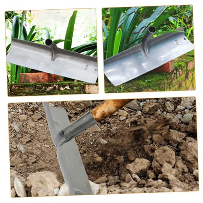 Happyyami Multifunctional Metal Cleaning Shovel for Farm Use Heavy-Duty Flat Shovel Long Handle for Poultry Pig and Livestock Waste Removal