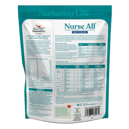 Manna Pro Nurse All Multi-Species Milk Replacer, Great for Calves, Lambs, Goat Kids, Foals, Baby Pigs, Llamas, Alpaca Crias, Puppies & Kittens, Provides Complete Nutrition, 3.5 lb - size: 3.5 Pound (Pack of 1)