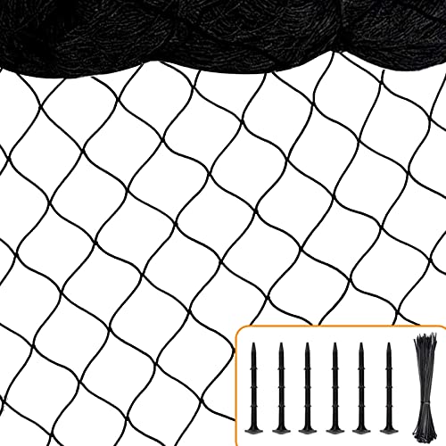 BSTPCOO Bird Netting for Chicken Coop, 25'x50' with 2.4" Square Mesh Poultry Netting Heavy Duty Nylon Nettings for Garden, Aviary Net Fruit Tree Nettings - size: 25'×50'-2.4''
