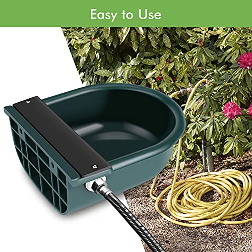 GOTOTOP Automatic Water Trough 4L Automatic Water Bowl Drinking Bowl Valve Water Trough Livestock Drinking Bowl for Horse Cattle Sheep Goat Cow 10.4 x 11.0inch