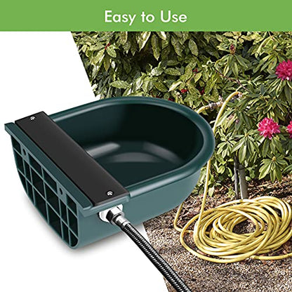 GOTOTOP Automatic Water Trough 4L Automatic Water Bowl Drinking Bowl Valve Water Trough Livestock Drinking Bowl for Horse Cattle Sheep Goat Cow 10.4 x 11.0inch