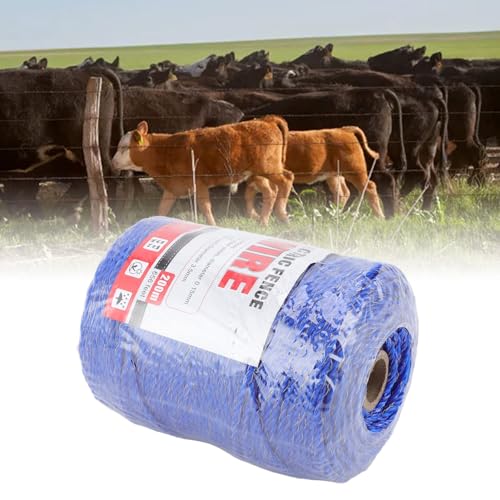 Electric Fence Wire, 6 Strand Stainless Steel 200M Poly Wire Electric Fencing Wire, Durable Polywire Electric Fence for Livestock(MLD-040F) - color: 040F