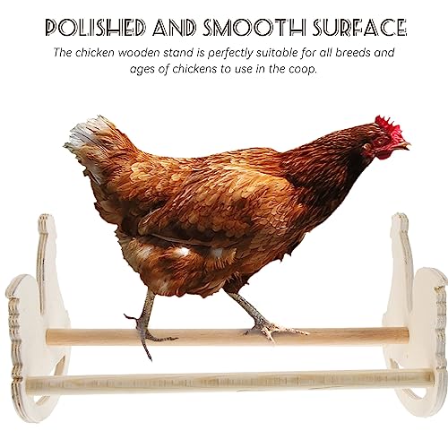 Ipetboom Chicken Swing Chicken Perch Natural Wooden Jungle Gym Roosting Bar Chick Stand for Hens Handmade Coop Swing Toys