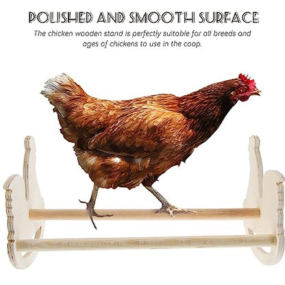 Ipetboom Chicken Swing Chicken Perch Natural Wooden Jungle Gym Roosting Bar Chick Stand for Hens Handmade Coop Swing Toys