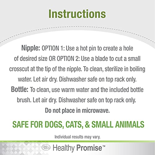 Four Paws Pet Nursing Feeding Bottle for Kittens & Puppies, 2 oz. - color: Clear, size: 1 Count (Pack of 1)