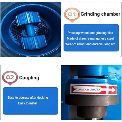 Feed Pellet Machine, Animal Feed Mill Machine, 4KW Copper Motor, 100 kg/h Feed Maker, Feed Pellet Machine, for Cattle, Chicken, Duck, Pig (3mm) - size: 3mm