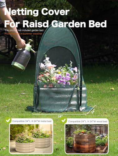 Pop up Gardening Net Cover,29.5x29.5x39.4 inches Pack of 2,Pest Guard Cover for Vegetables Fruits Durable Plant Gardening Net, Pop-Up Chicken Pen for Small Animals Outdoor Run and Pet Enclosure - size: 29.5x29.5x39.4 inches