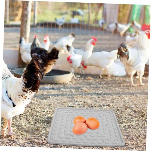 BESPORTBLE 2pcs Washable Chicken Nest Pads Soft Reusable Nesting Box Liners for Coop Laying Mats for Hens Grey Bedding for Comfortable Nesting