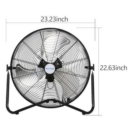 BILT HARD 20" High Velocity Floor Fan, 4600 CFM 3-Speed Industrial Shop Fan with Wall-Mounting System, Heavy Duty Metal Fan for Garage Workshop and Warehouse, 2 Pack - size: 20 inch