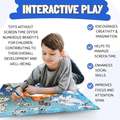 Couch Swag Play Panel for Childrens Foam Sofa Kids Couch (Underwater) - style: Underwater - Coloring Panel