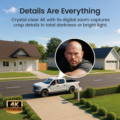 aosu T2 Ultra 4K Security Cameras Wireless Outdoor, 2 Cam Kit, Smart Home Security System with TrueColor Night Vision, AI Recognition & 360° Motion Tracking, Solar Power, Expandable 1TB Local Storage - style: 2-Cam Kit