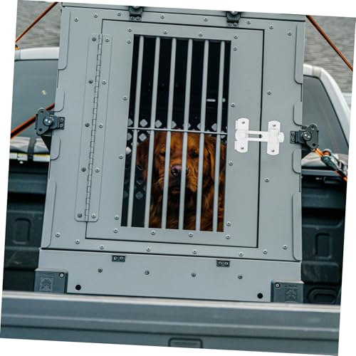 POPETPOP Heavy Duty Stainless Steel Latch Lock for Wooden Gates Secure Closure for Pet Cages Farm Enclosures and Barn Doors Matte