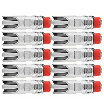 10 Pcs Stainless Steel Automatic Pig Waterer Nipples, 1/2" NPT Thread Livestock Watering System Drinkers for Piglets, Goats, Sheep, and Farm Animals Supplies