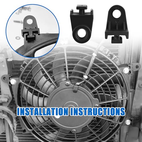 8PCS Radiator Fan Mounting Feet,L-Shaped Install Legs Electric Fan Mounting Kit for Car Cooling Fans,Universal Radiator Mount Automotive Accessories for Slim Cooling Fans