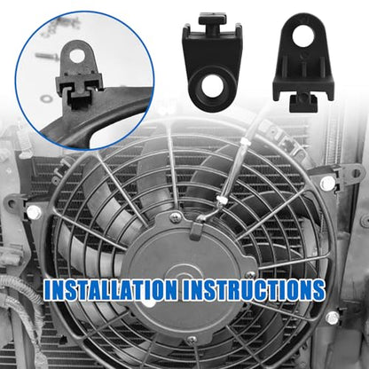 8PCS Radiator Fan Mounting Feet,L-Shaped Install Legs Electric Fan Mounting Kit for Car Cooling Fans,Universal Radiator Mount Automotive Accessories for Slim Cooling Fans