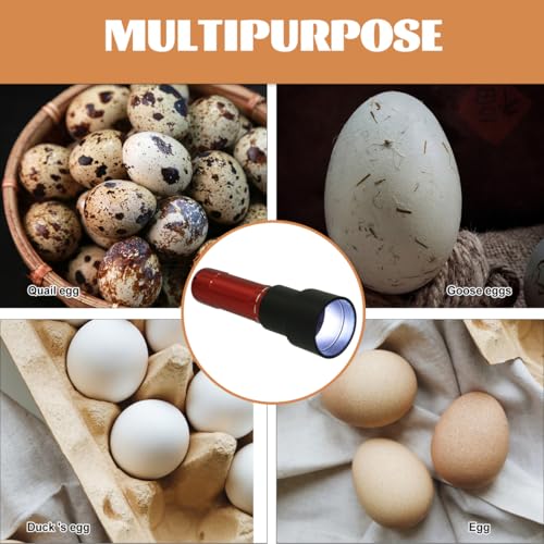 POPETPOP Incubator Egg Candling Lamp with Cool Bright Led Light Portable Egg Tester for Chicken Fertility Check Indoor Outdoor Use