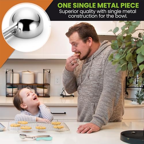Spring Chef Medium #40 Stainless Steel Cookie Scoop for Baking, Multifunctional Kitchen Food Scooper with Trigger Release, 1.7 Tablespoon Melon Scooper - Dishwasher Safe Meatball Scoop - Mint - color: Mint, size: #40 - Medium - 1.7 Tbsp