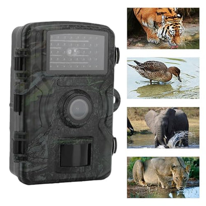 Wildlife Camera, 12MP 1080P Motion Activated Outdoor Security Camera with 2 Inch Screen IP56 Water Proof, for Wildlife Monitoring Construction Site