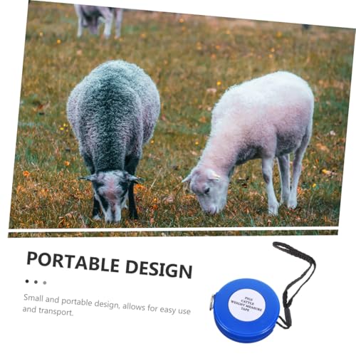 Animal Weight Tape Measure 2.5m for Cattle Pig Goat, Blue Sturdy Livestock Girth Measuring Tape for Farm Use Style