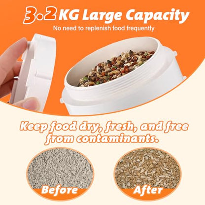 PVC Pipe Chicken Coop Feeder, Rat-Proof with Lid, Poultry Feeder (1 Pack) - color: 1pack