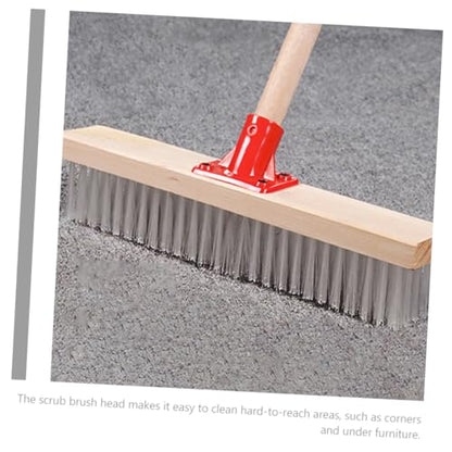 Ciieeo Stiff Bristle Decking Brush for Cleaning Long Handle Scrub Brush for Floors Carpets Outdoor Surfaces Effortless Dirt Removal Hard to Reach Areas Bristles