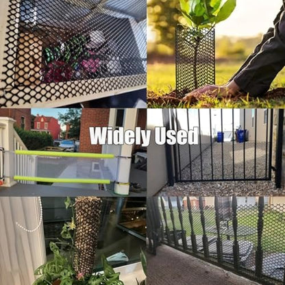 Plastic Chicken Wire Mesh - 8 in x 10 ft Black,Comes with 30 Twist Ties, Plastic Wire Mesh Fence for Dogs, Cats & Poultry - Garden Netting & Animal Barrier, Balcony Netting for Pets - WEYHDDTL - size: 8Inchx10Ft(0.3"Opening)