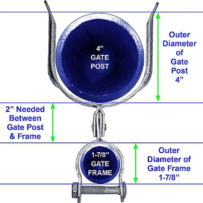 Heavy Duty 1-7/8" x 4" Chain Link Fence Gate Latch. - size: 1-7/8" x 4"