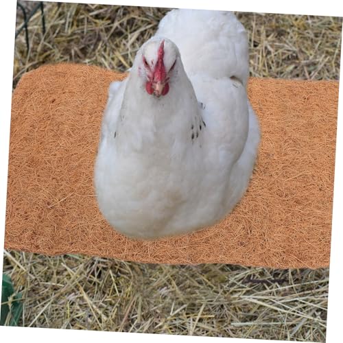 UKCOCO 4pcs Washable Chicken Nesting Pads Soft Nonslip Nesting Box Liners for Chicken Coop Reusable Laying Mats Natural Coconut Pads for Hens
