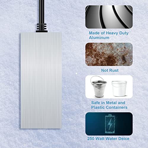250W Chicken Water Heater – Submersible Aluminum De-Icer with Automatic Thermostat, Prevents Freezing