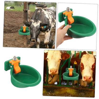 BESPORTBLE 2pcs Automatic Goat and Cow Drinking Bowl Plastic Sheep Waterer Trough Float Valve Livestock Auto Water Dispenser for Cattle and Horses