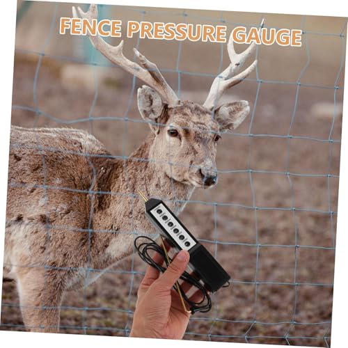 jojofuny Fence Voltage Tester USB Digital Volt for Farming Ranch Electric Fence Equipment