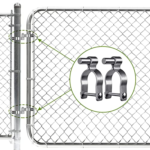 Insaga 304 Stainless Steel Chain Link Fence Parts (2 Pack) - Male Post Hinges for Outer Diameter 2-3/8" Fence, Farm Gates with 5/8" Pintle, Rust-Resistant Outdoor, Bolts/Nuts Included - color: Male-2-3/8''-2pcs